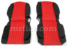 Cargar imagen en el visor de la galería, Fiat 126 Anatomical Red and Black Seat Covers Interior Fiat