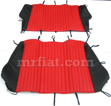 Cargar imagen en el visor de la galería, Fiat 126 Anatomical Red and Black Seat Covers Interior Fiat