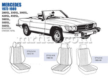 Cargar imagen en el visor de la galería, Mercedes 280 300 350 380 420 450 500 560SL Front Leather Seat Cover Set 1972-89 Interior Mercedes