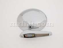 Cargar imagen en el visor de la galería, Alfa Romeo GT Junior GTV Chrome Round Side View Mirror W/ Emblem Doors Alfa Romeo