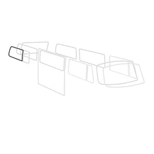 Cargar imagen en el visor de la galería, Volkswagen Bus Rear Side Window Seal With Vent Wing 'Deluxe' (Alu Trim) Volkswagen