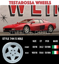 Cargar imagen en el visor de la galería, Ferrari Testarossa Front Wheel 8X16 Rims Ferrari