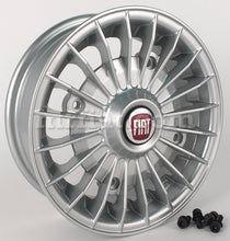 Cargar imagen en el visor de la galería, Fiat 500 Silver Diamond Wheel Rims Fiat