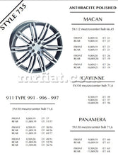 Cargar imagen en el visor de la galería, Porsche Boxster Cayman Type 981 982 986 987 Wheel 10X20 Style 735 Rims Porsche