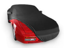 Load image into Gallery viewer, Porsche 924 944 968 Black Indoor Fabric Car Cover W/ Mirror Pockets 89-95 Accessories Porsche