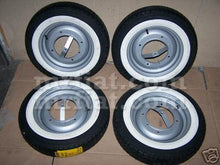 Load image into Gallery viewer, Fiat 500 600 12 inch Whitewall Insert Set Tires Fiat