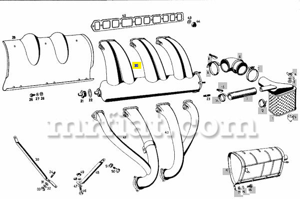 Mercedes 300 SL Throttle Body Casting Engine Mercedes   