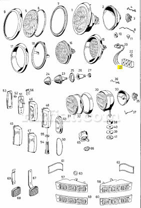 Mercedes 300 SL Headlamp Cable Connector Cables Mercedes   