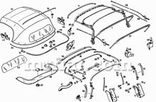 Cargar imagen en el visor de la galería, Mercedes 190 SL Soft Top Shoulder Stud M8X1.25X24.5 mm Roof Mercedes   
