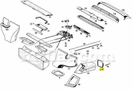 Mercedes 230 SL 280 SL Heating Connection Rubber Molding Interior Mercedes   