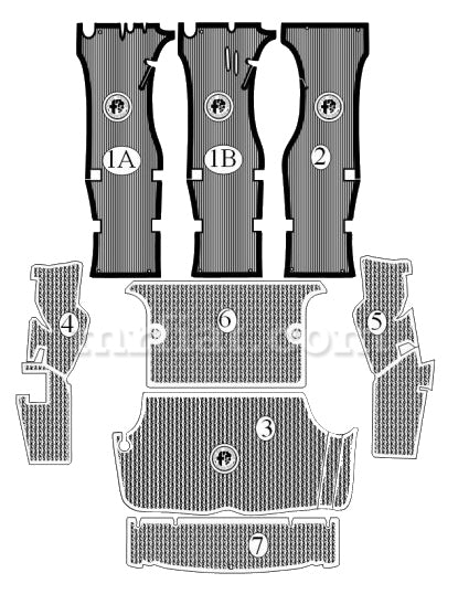 Alfa Romeo Giulia Berlina Left Wheelhouse Rubber Mat #4 Interior Alfa Romeo   