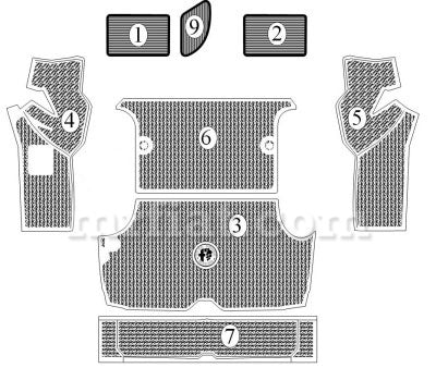 Alfa Romeo Giulia Berlina  Rubber Floor Mats Set Interior Alfa Romeo   