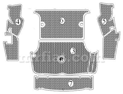 Alfa Romeo GT Junior 1300 GTA 1600 1750 Trunk Rubber Mat #3 Luggage Compartment Alfa Romeo   