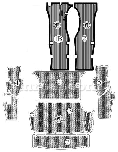 Alfa Romeo GTV 1300 1600 Front Rubber Mat #1B Floor Pedals Interior Alfa Romeo   