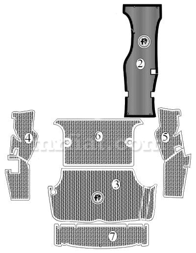 Alfa Romeo GTV 1300 1600 Front Right Rubber Mat #2 Interior Alfa Romeo   