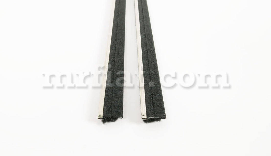 Alfa Romeo Spider Window Glass Fuzzy Strips Inox Edge 1970-94 OEM Glass and Seals Alfa Romeo   