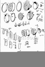 Load image into Gallery viewer, Mercedes 190 Ponton 300 Complete License Plate Light Left Early Style Lights Mercedes   
