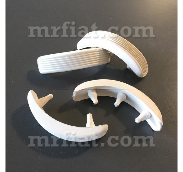 Autobianchina Bianchina Cabriolet White Bumper Guard (4Pc) Bianchina Cabriolet Fiat   