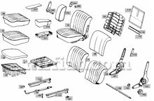 Cargar imagen en el visor de la galería, Mercedes 220 SEb Coupe 220SEb Cabriolet Headrest Rail Right Hand Interior Mercedes   

