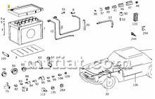 Cargar imagen en el visor de la galería, Mercedes W113 230SL 250SL 280SL Pagoda 1963-1971 Battery Mounting Frame Electrical and Ignition Mercedes
