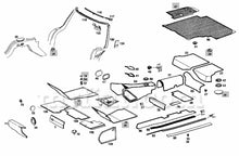 Load image into Gallery viewer, Mercedes 230 SL 280 SL Antisqueak Footboard Plate Right Interior Mercedes   
