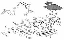 Cargar imagen en el visor de la galería, Mercedes W113 230 250 280 SL Pagoda 1964-1971 Luggage Rubber Mat Right Early Interior Mercedes   
