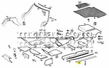 Cargar imagen en el visor de la galería, Mercedes W113 230SL 250SL 280SL Pagoda 1963-1971 Door Sill Mat Left Interior Mercedes   
