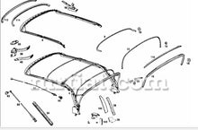 Cargar imagen en el visor de la galería, Mercedes 230 SL 250 SL Folding Top Locking Handle Roof Mercedes
