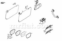 Cargar imagen en el visor de la galería, Mercedes 230 SL 250 SL Sunvisor Bolted On Bracket Left Interior Mercedes
