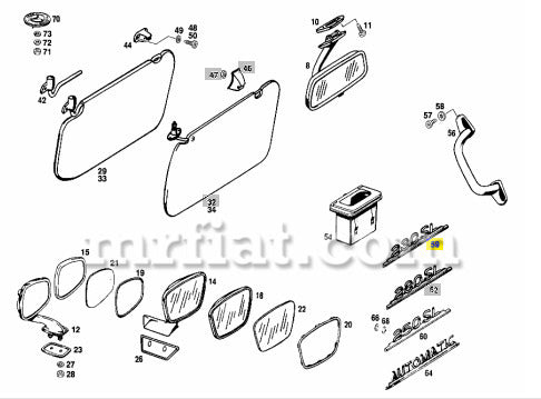 Mercedes 230 SL Rear Trunk 