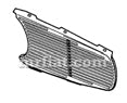 Mercedes W113 230SL 250SL 280SL Pagoda 1963-1971 Half Front Grill Flat Emblems Mercedes   