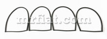 Load image into Gallery viewer, Fiat Topolino Belvedere In Lamiera Rear &amp; Side Fixed Door Gasket (4Pc) Set Topolino Belvedere in lamiera Fiat   

