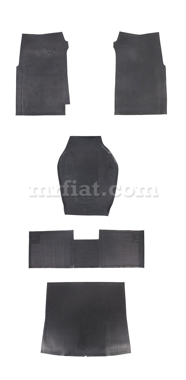 Fiat 1100-103 TV Berlina Rubber Carpet Set Milled (Grana Di Riso) 1100-103 E TV Berlina Fiat   