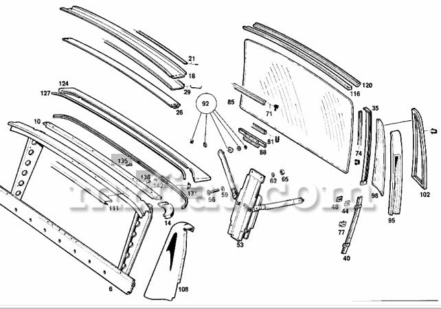 Mercede 190 Ponton 220 230 SL 250 SL 280 SL Window Trim Rail 40 cm Doors Mercedes   