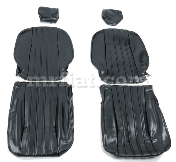 Fiat 124 Spider Black Seat Covers 79-82 Interior Fiat   