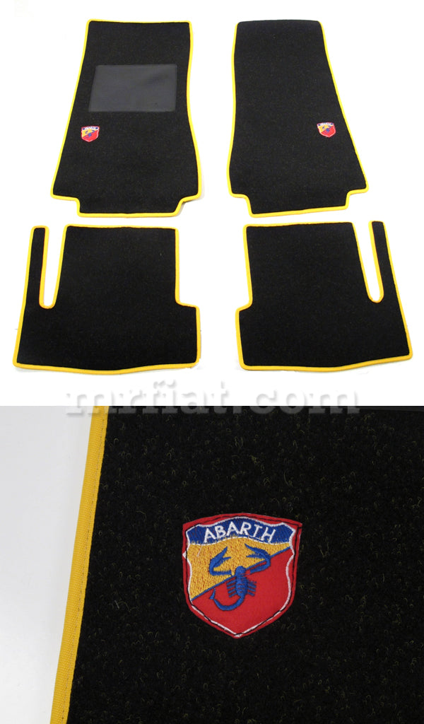 Fiat 124 Spider Abarth Yellow Floor Mats Interior Fiat   