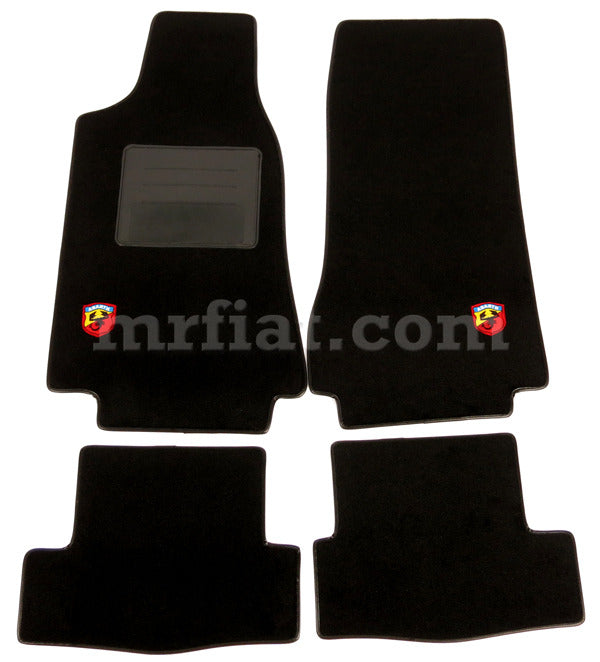 Somer Car Custom Fit Carpet Mat Set For Fiat 500 Abarth (2010+) | Black | Made In Italy
