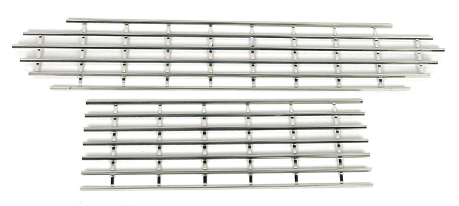 Fiat 124 Spider Radiator Grill Set Stainless Steel Emblems Fiat   