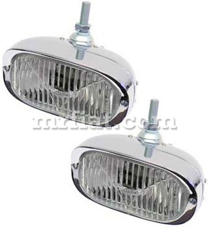 Porsche 356 B C Hella 128 Clear Fog Light Set 1960-68 Lights Porsche   