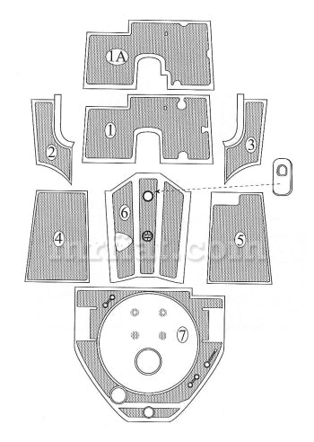 Lancia  Aprilia  Rubber Mat #1A Interior Lancia   