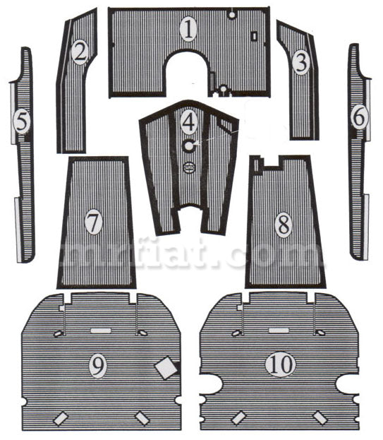 Lancia  Ardea  Rubber Mat #9 Interior Lancia   