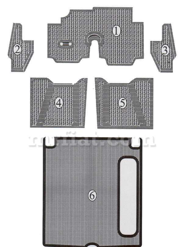 Lancia Flaminia Sedan Beige Rubber Mat #2 Interior Lancia   