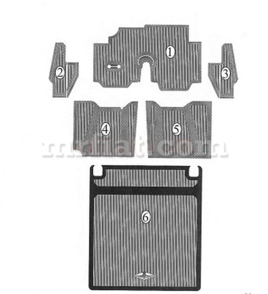 Lancia Flaminia GT GTL Touring 1959-66 Beige Rubber Mat Set Interior Lancia   