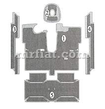 Load image into Gallery viewer, Lancia Flavia Coupè Pininfarina Grey Front Rubber Mat #1 Interior Lancia
