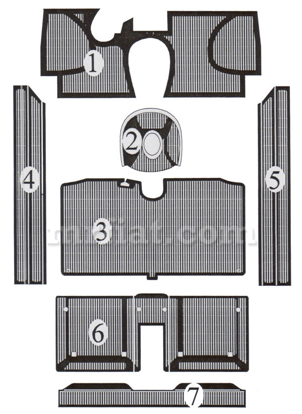 Lancia Fulvia Sport Zagato 1st Series Rubber Mat #2 Interior Lancia   