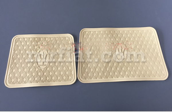 Maserati Mexico Beige Rubber Heel Mat Set OEM Interior Maserati   