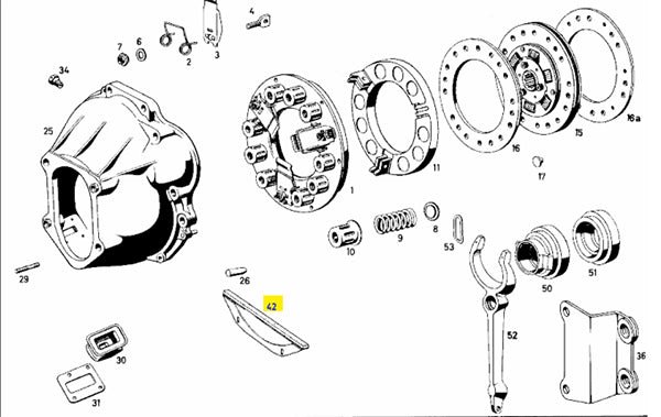 Mercedes 220 a 220 S Clutch Housing Cover Plate Transmission Mercedes   