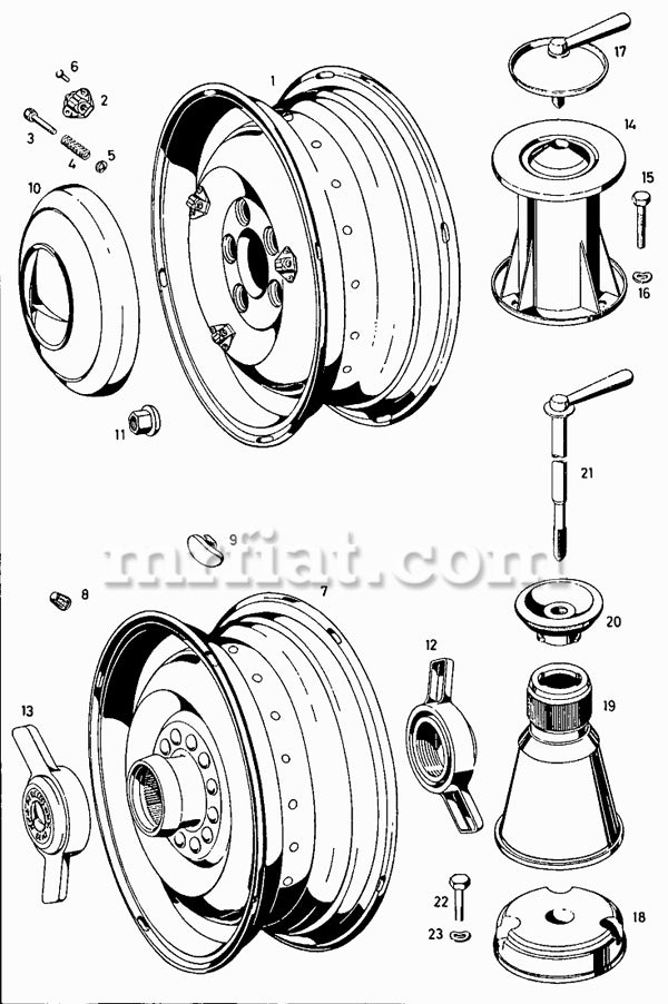 Mercedes 300 SL 300 SL Tightening Nut Left-Hand Thread Rims Mercedes   