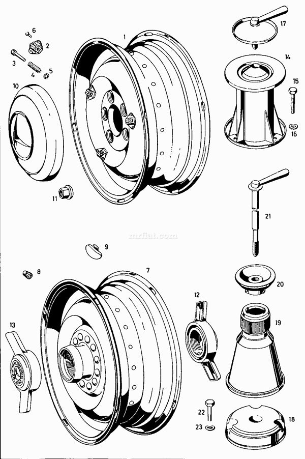 Mercedes 300 SL 300 SL Tightening Nut Right-Hand Thread Rims Mercedes   