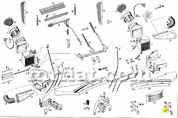 Mercedes 300 SL Roadster Plastic Heater Regulator Lever Interior Mercedes   